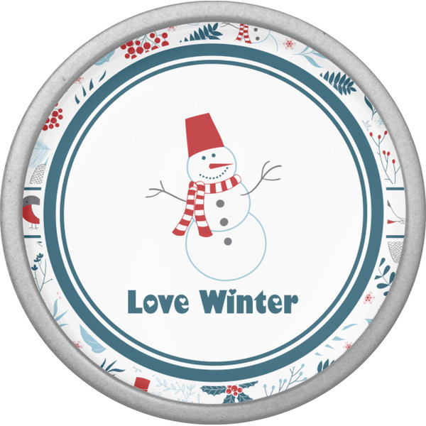 Winter Snowman Cabinet Knob - Nickel - Front