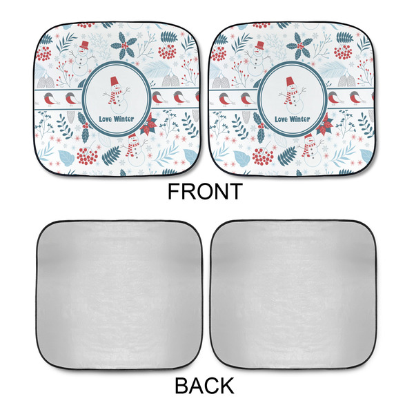Winter Snowman Car Sun Shades - APPROVAL