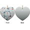 Winter Snowman Ceramic Flat Ornament - Heart Front & Back (APPROVAL)