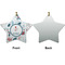Winter Snowman Ceramic Flat Ornament - Star Front & Back (APPROVAL)