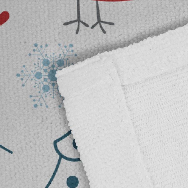 Winter Snowman Close up of Fabric