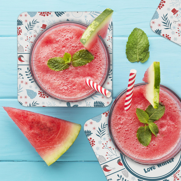 Winter Snowman Coaster Set - LIFESTYLE