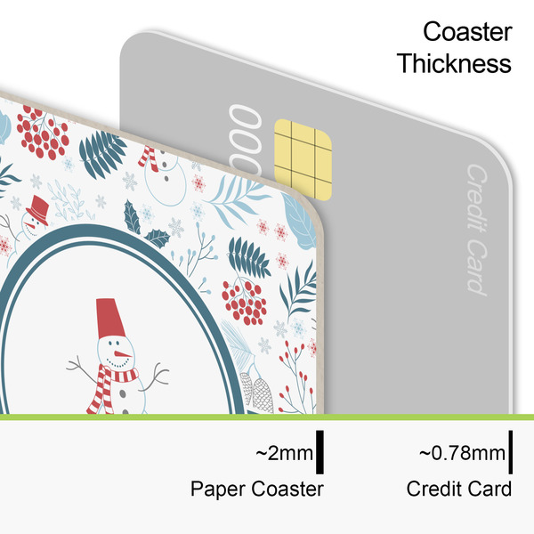Winter Snowman Coaster Thickness