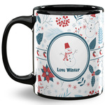 Winter Snowman 11 Oz Coffee Mug - Black
