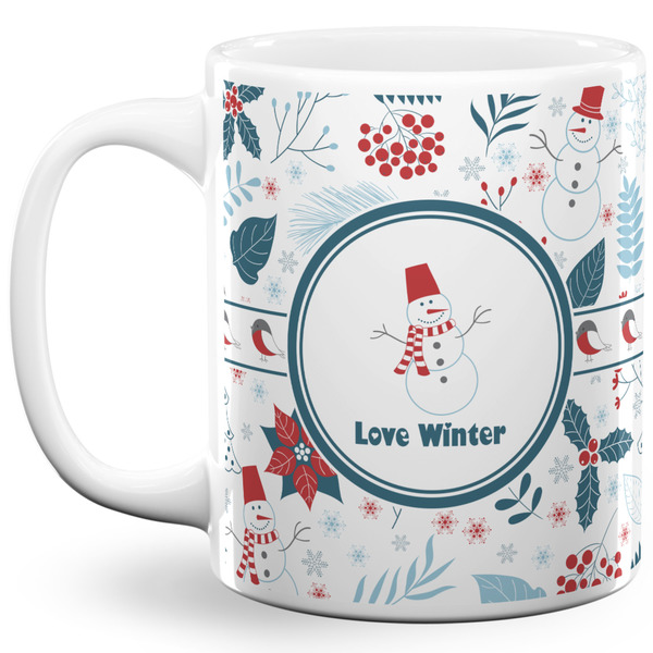 Custom Winter Snowman 11 Oz Coffee Mug - White