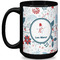 Winter Snowman Coffee Mug - 15 oz - Black Full