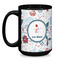 Winter Snowman Coffee Mug - 15 oz - Black