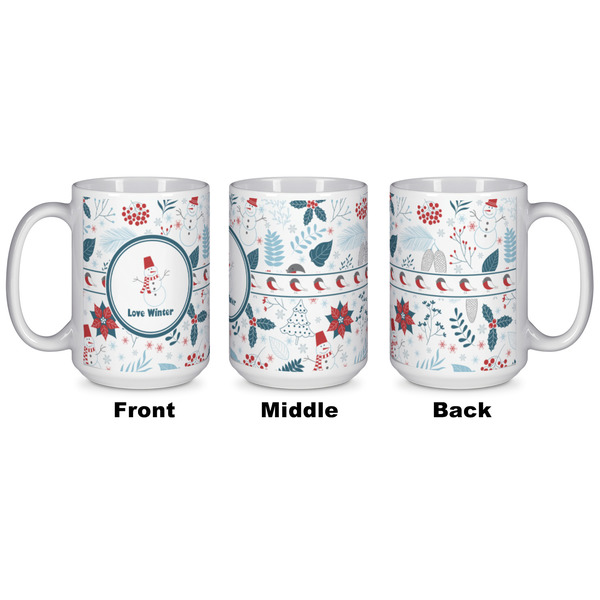 Winter Snowman Coffee Mug - 15 oz - White APPROVAL