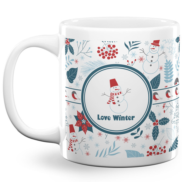 Custom Winter Snowman 20 Oz Coffee Mug - White