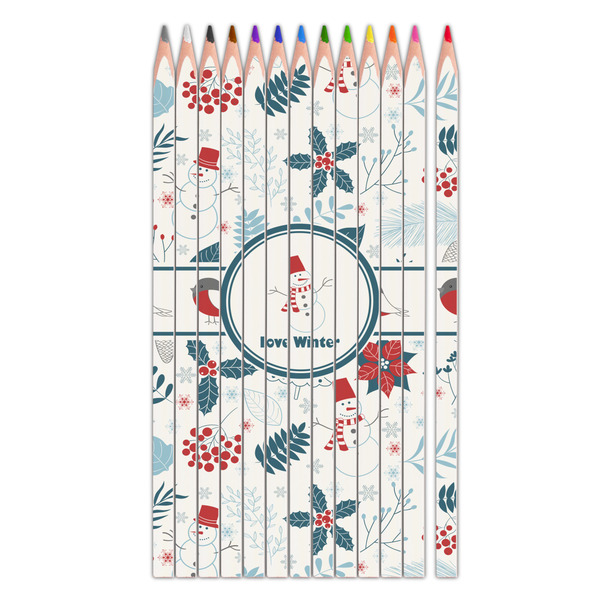 Custom Winter Snowman Colored Pencils