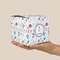 Winter Snowman Cube Favor Gift Box - On Hand - Scale View