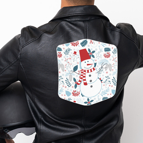 Winter Snowman Custom Shape Iron On Patches - XXXL - APPROVAL