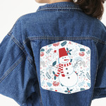 Winter Snowman Twill Iron On Patch - Custom Shape - 3XL