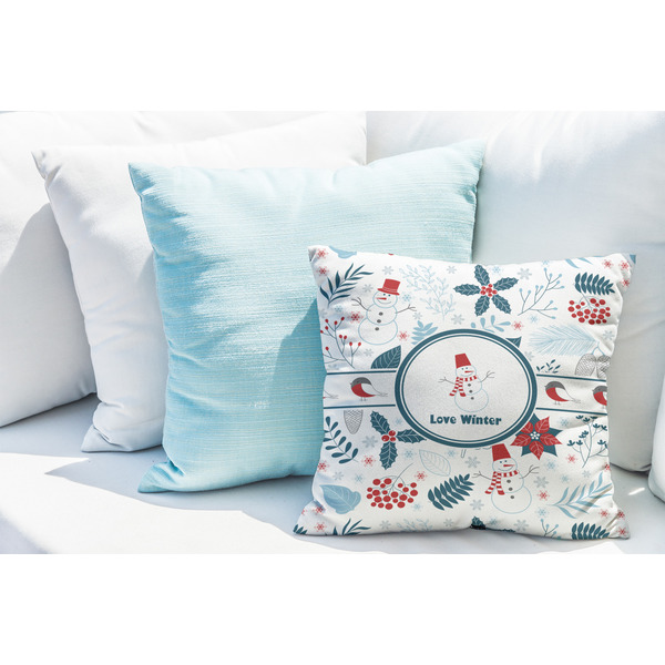 Winter Snowman Decorative Pillow Case - LIFESTYLE 2