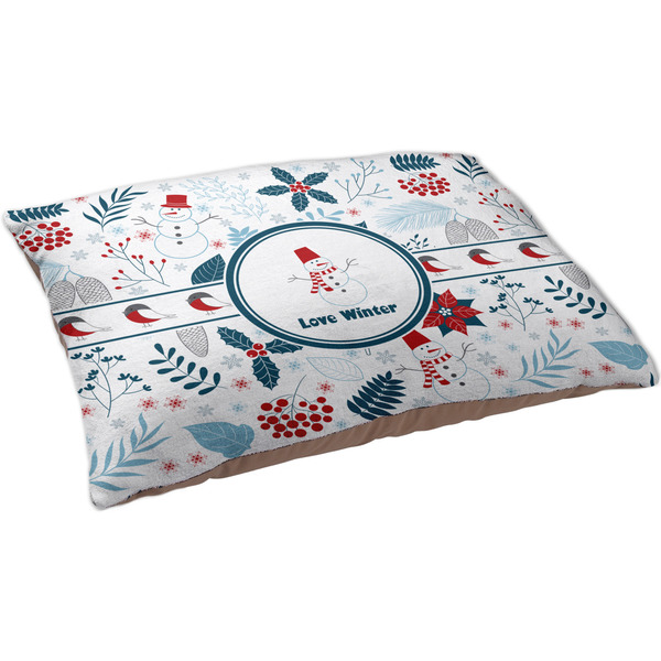 Winter Snowman Dog Bed - Large