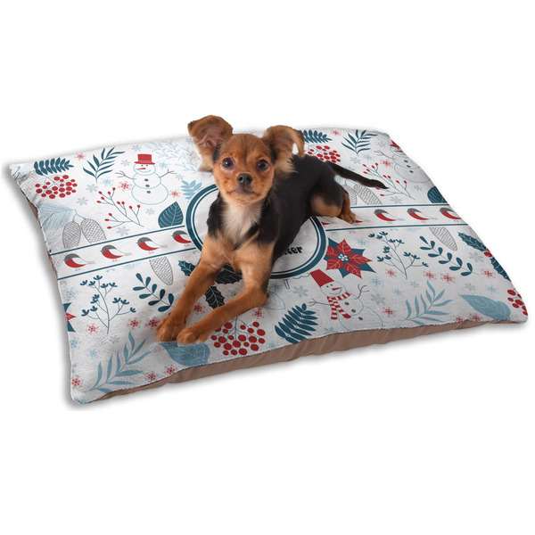 Winter Snowman Dog Bed - Small LIFESTYLE