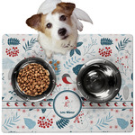 Winter Snowman Dog Food Mat - Medium