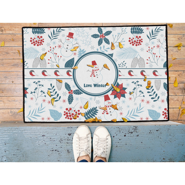 Winter Snowman Door Mat - LIFESTYLE (Med)