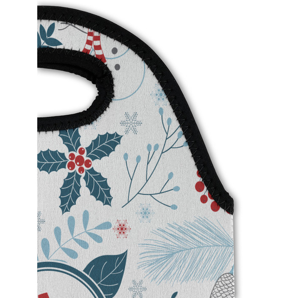 Winter Snowman Double Wine Tote - Detail 1 (new)