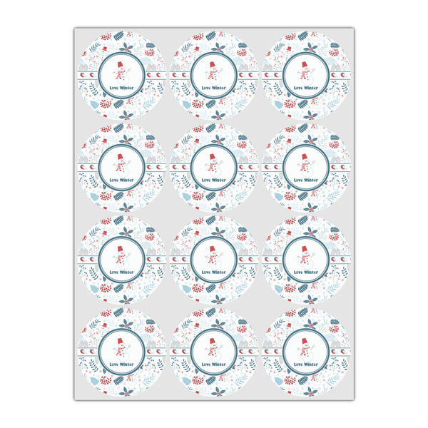 Winter Snowman Drink Topper - Small - Set of 12