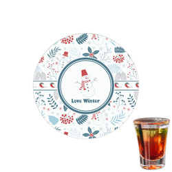 Winter Snowman Printed Drink Topper - 1.5"