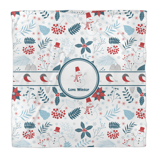 Winter Snowman Duvet Cover - Queen - Front