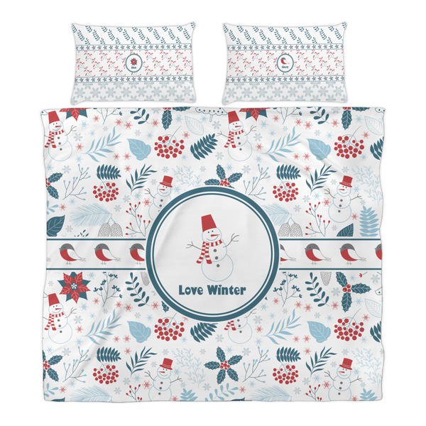 Winter Snowman Duvet Cover Set - King - Alt Approval