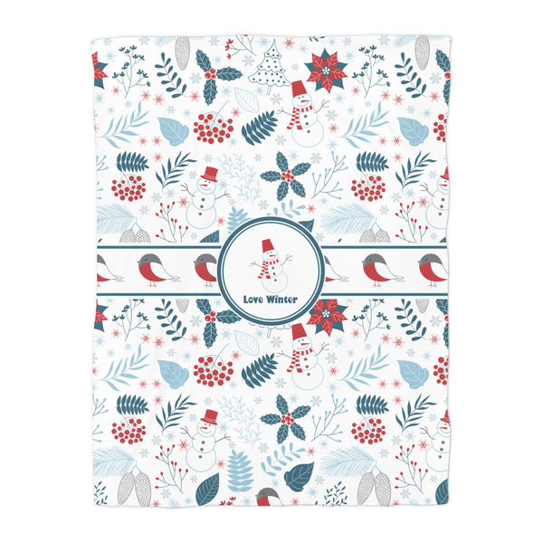 Winter Snowman Duvet Cover - Twin - Front