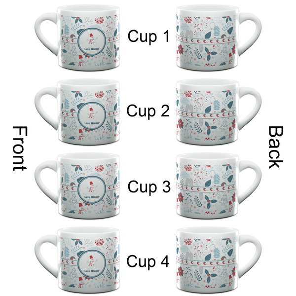 Winter Snowman Espresso Cup - 6oz (Double Shot Set of 4) APPROVAL