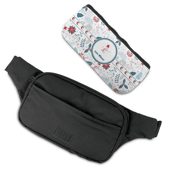 Winter Snowman Fanny Packs - FLAT (flap off)