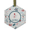Winter Snowman Flat Glass Ornament - Hexagon