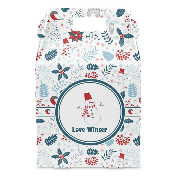 Winter Snowman Gable Favor Box - Front