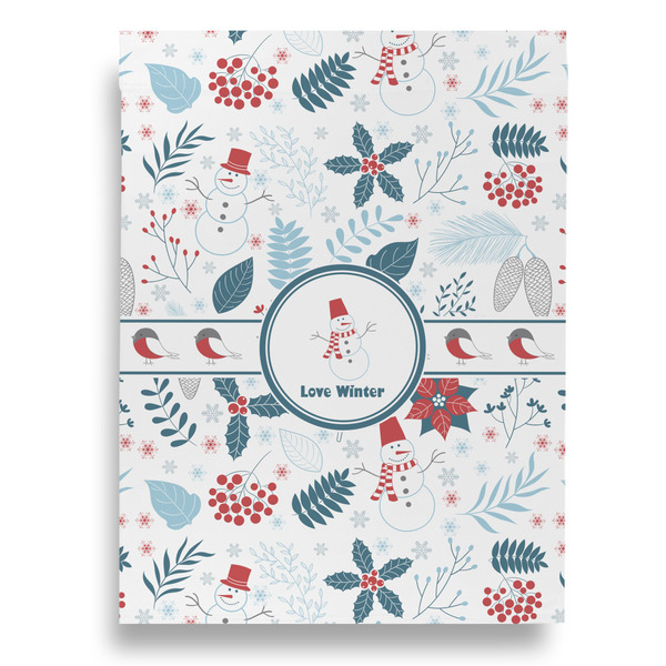 Winter Snowman Garden Flags - Large - Double Sided - FRONT