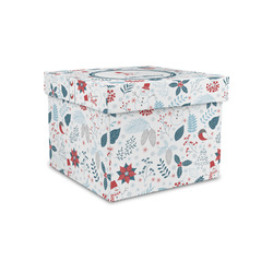Winter Snowman Gift Box with Lid - Canvas Wrapped - Small