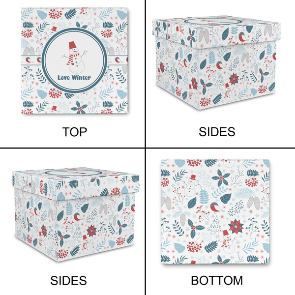 Winter Snowman Gift Boxes with Lid - Canvas Wrapped - XX-Large - Approval