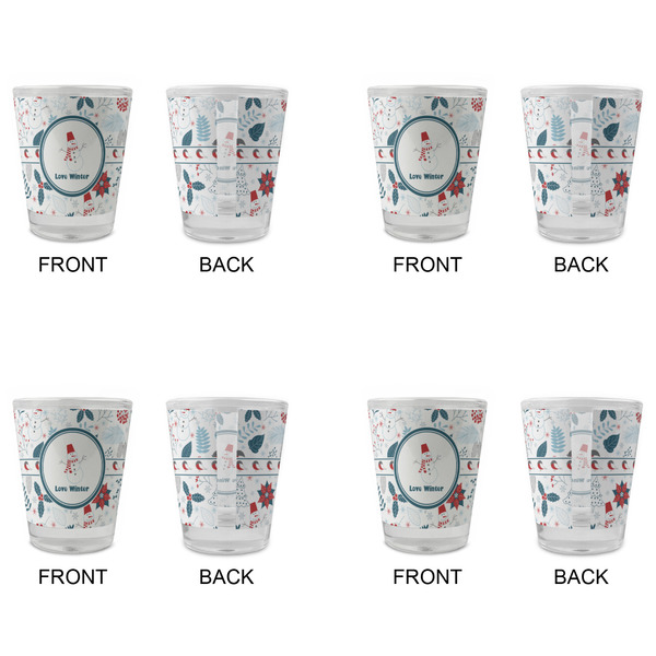Winter Snowman Glass Shot Glass - Standard - Set of 4 - APPROVAL