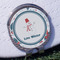 Winter Snowman Golf Ball Marker Hat Clip - Silver - Front