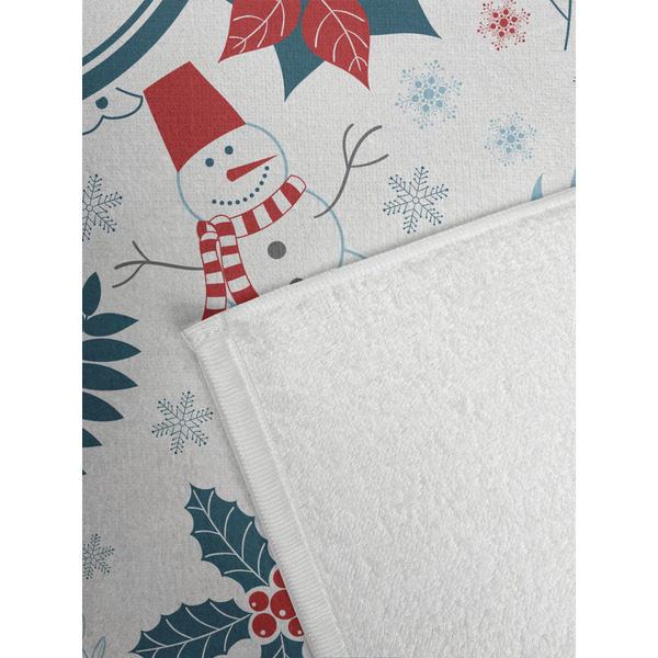 Winter Snowman Golf Towel - Detail