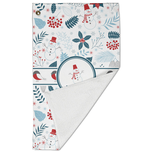 Winter Snowman Golf Towel - Folded (Large)