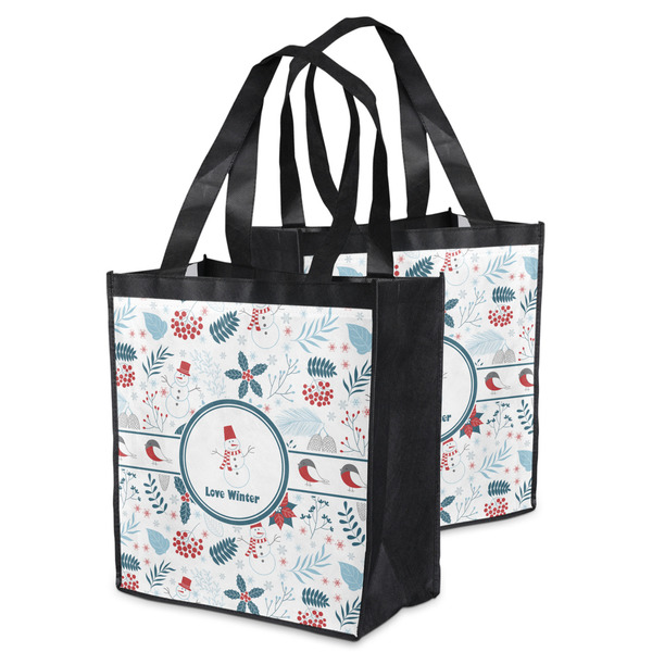 Winter Snowman Grocery Bag - MAIN