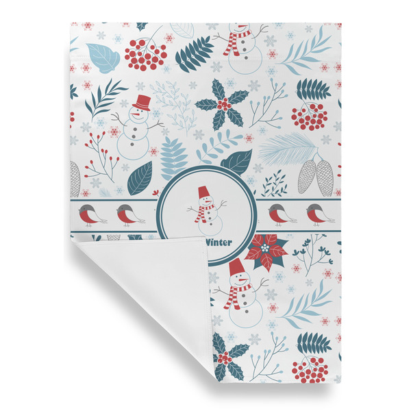 Winter Snowman House Flags - Single Sided - FRONT FOLDED