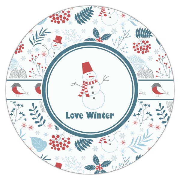 Winter Snowman Icing Circle - Large - Single