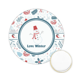 Winter Snowman Printed Cookie Topper - 2.15"