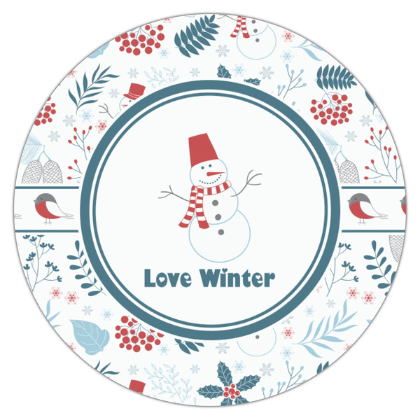 Winter Snowman Icing Circle - Small - Single