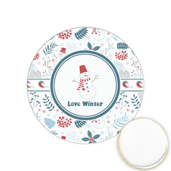 Winter Snowman Printed Cookie Topper - 1.25"