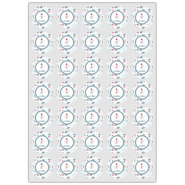 Winter Snowman Icing Circle - XSmall - Set of 35