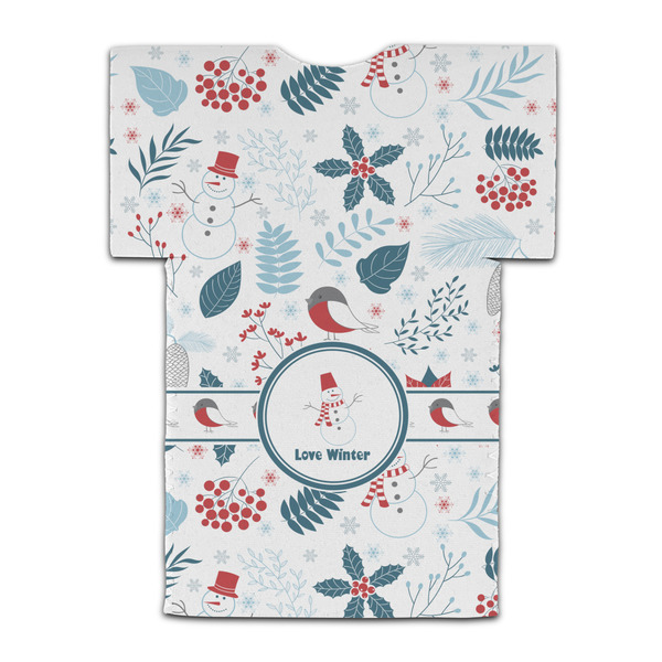 Winter Snowman Jersey Bottle Cooler - BACK (flat)
