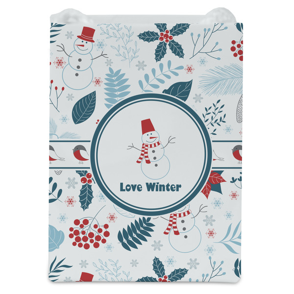 Winter Snowman Jewelry Gift Bag - Gloss - Front