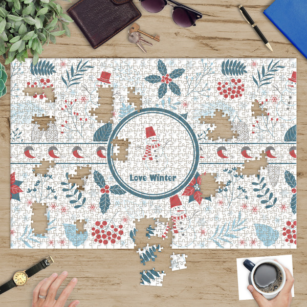 Winter Snowman Jigsaw Puzzle 1014 Piece - In Context