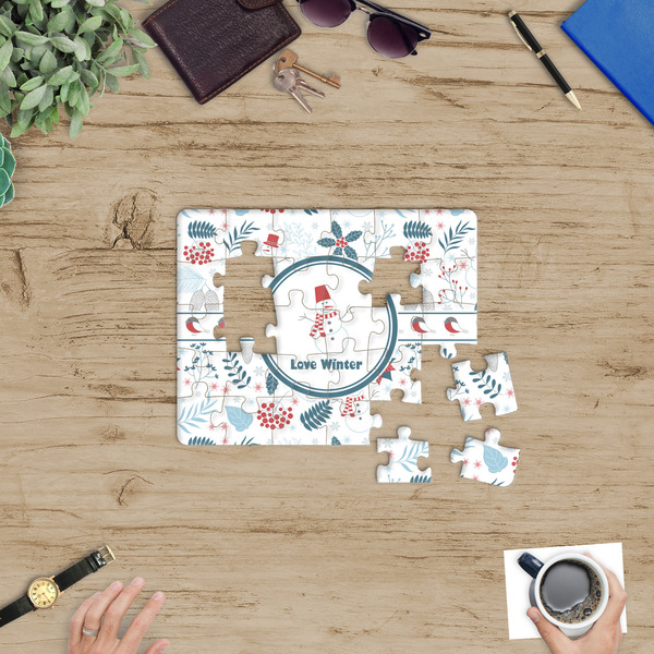 Winter Snowman Jigsaw Puzzle 30 Piece - In Context